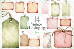 Vintage Hanging Tags Sublimation Clipart Product Image 1