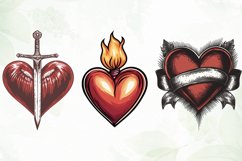 Vintage Heart Clipart Sublimation Product Image 3
