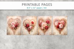 Vintage heart junk journal, Valentine’s junk journal Product Image 2