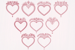 Floral Summer vintage heart SVG Product Image 1