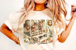Hello Summer PNG, Brushstroke Summer PNG, Retro Summer PNG Product Image 2