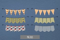 Vintage Hermit Crab Seamless Pattern Bunting Banner Sets Product Image 1