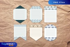 Vintage Hermit Crab Seamless Pattern Shaped Journaling Page Product Image 1
