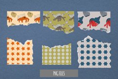 Vintage Hermit Crab Seamless Pattern Torn Paper Product Image 1