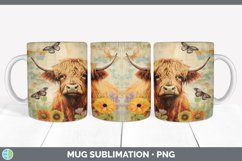 GorgeousDecoupage Highland Cows Mug Wrap design.