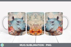 GorgeousDecoupage Hippos Mug Wrap design.