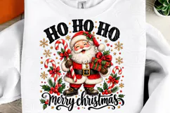 Vintage Ho Ho Ho Santa Retro Christmas PNG Product Image 2