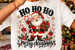 Vintage Ho Ho Ho Santa Retro Christmas PNG Product Image 3