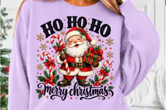 Vintage Ho Ho Ho Santa Retro Christmas PNG Product Image 5