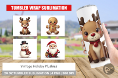 Vintage Holiday Plushies Tumbler Product Image 1