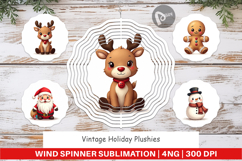 Vintage Holiday Plushies Wind Spinner Product Image 1
