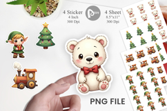 Vintage Holiday Plushies Sticker Product Image 1