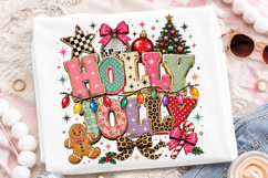 Vintage Holly Jolly Christmas PNG Product Image 2