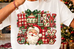 Vintage Holly Jolly Santa Sublimation PNG Product Image 3