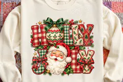 Vintage Holly Jolly Santa Sublimation PNG Product Image 4