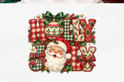 Vintage Holly Jolly Santa Sublimation PNG Product Image 5
