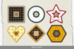 Vintage Honey Bee Seamless Pattern with Buttons Product Image 1