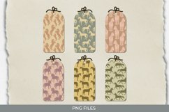 Vintage Horses Seamless Pattern Shaped Tags Product Image 1