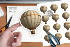 Vintage Hot Air Balloon Sticker Product Image 1