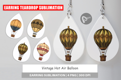Earring Vintage Hot Air Balloon Product Image 1