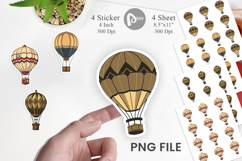 Vintage Hot Air Balloon Sticker Product Image 1