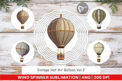 Wind Spinner Vintage Hot Air Balloon Product Image 1