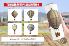 Tumbler Vintage Hot Air Balloon Product Image 1