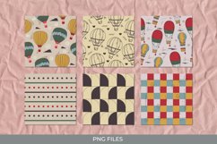 Vintage Hot Air Balloons Seamless Pattern Paper Pack Product Image 1