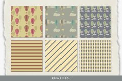Vintage Hot Air Balloons Seamless Pattern Paper Packs Product Image 1