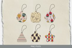 Vintage Hot Air Balloons Seamless Pattern Shaped Tag Product Image 1