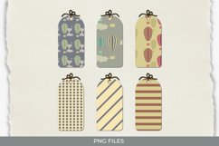Vintage Hot Air Balloons Seamless Pattern Shaped Tags Product Image 1