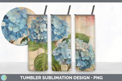 GorgeousDecoupage Hydrangeas Tumbler design.