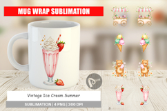 Mug Wrap Vintage Ice Cream Summer Product Image 1