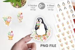 Vintage Ice Cream Summer Sticker Product Image 1