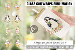 Glass Can Vintage Ice Cream Summer Product Image 1