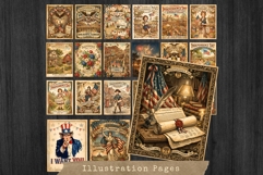 Huge Vintage 4th of July Junk Journal Creator Kit Product Image 8