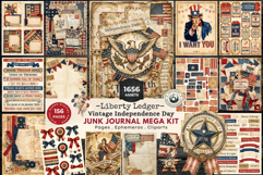 Huge Vintage 4th of July Junk Journal Creator Kit Product Image 1