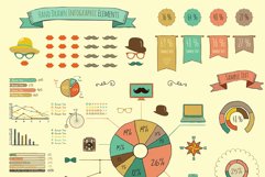 Hand Drawn Doodle Design Elements Icons Vintage Infographics Product Image 1