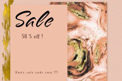 Vintage Alcohol Ink Digital Paper, Gold Agate Ink Textures Product Image 4