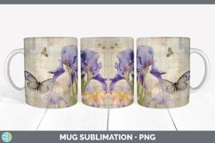 GorgeousDecoupage Irises Mug Wrap design.