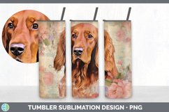 Bundle of six Decoupage Irish Setters Tumbler designs.