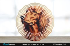 Vintage Irish Setter Dog Wind Spinner Sublimation Design PNG Product Image 1