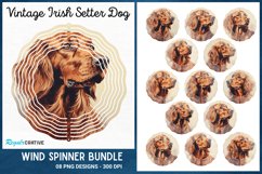 Vintage Irish Setter Dog Wind Spinner,Decoupage Irish Setters Wind Spinner,Wind Spinner Love,Vintage Dogs Wind Spinner, Vintage Irish Setter Dog Spinner, Decoupage Irish Setters Spinner, Vintage Dogs Spinner Alt Wind Spinner, Sublimation Vintage Irish Set