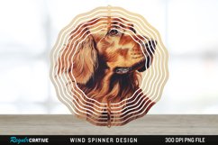 Vintage Irish Setter Dog Wind Spinner Sublimation Design PNG Product Image 1