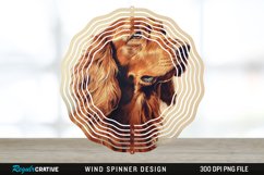 Vintage Irish Setter Dog Wind Spinner Sublimation Design PNG Product Image 1