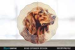 Vintage Irish Setter Dog Wind Spinner Sublimation Design PNG Product Image 1