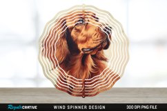 Vintage Irish Setter Dog Wind Spinner Sublimation Design PNG Product Image 1