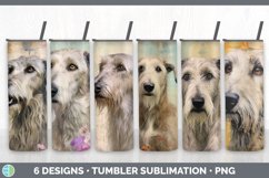 Bundle of six Decoupage Irish Wolfhounds Tumbler designs.