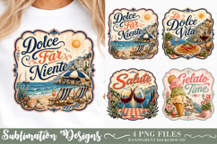 Vintage Italian Summer Sublimation Design Product Image 1