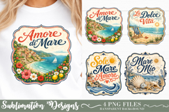 Vintage Italian Summer Sublimation Design Product Image 1